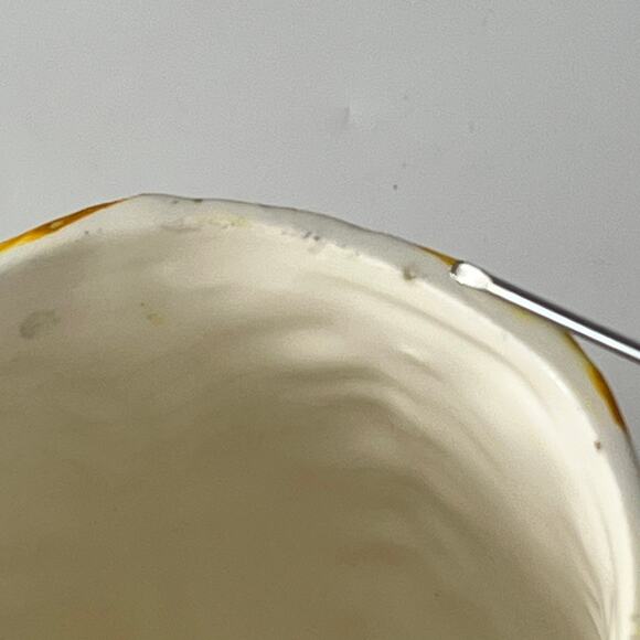 Set 4 Lefton China Yellow Cabbage Rose Coffee Mugs Retired Vtg Rare POOR 7057 - Picture 11 of 16